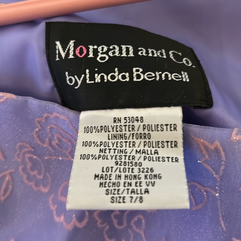 Prom dress or special occasion dress. Dresss should be dry cleaned